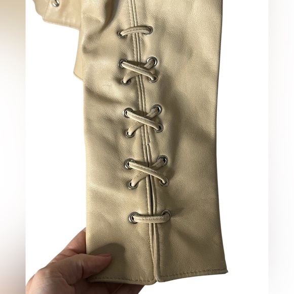 Identify Lace Up Cream 100% Leather SZ 10 - Picture 5 of 9